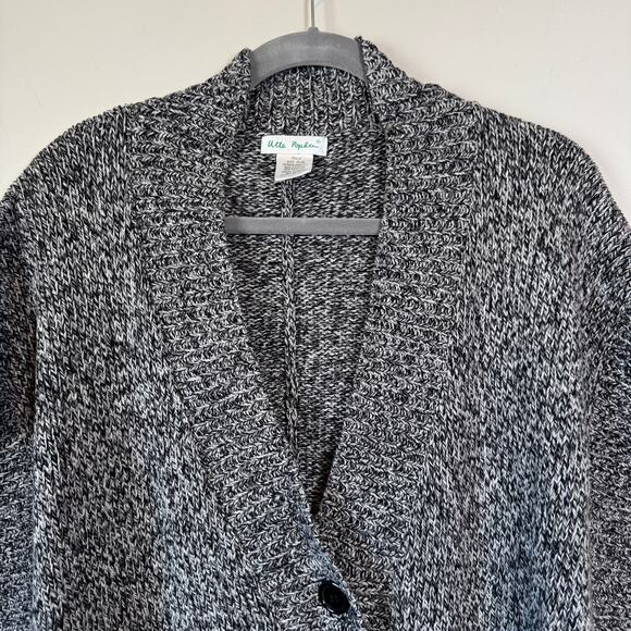 Ulla Popken Womens Sz 20-26 Cardigan Sweater Gray Short Sleeve Oversized Cozy - Picture 2 of 9